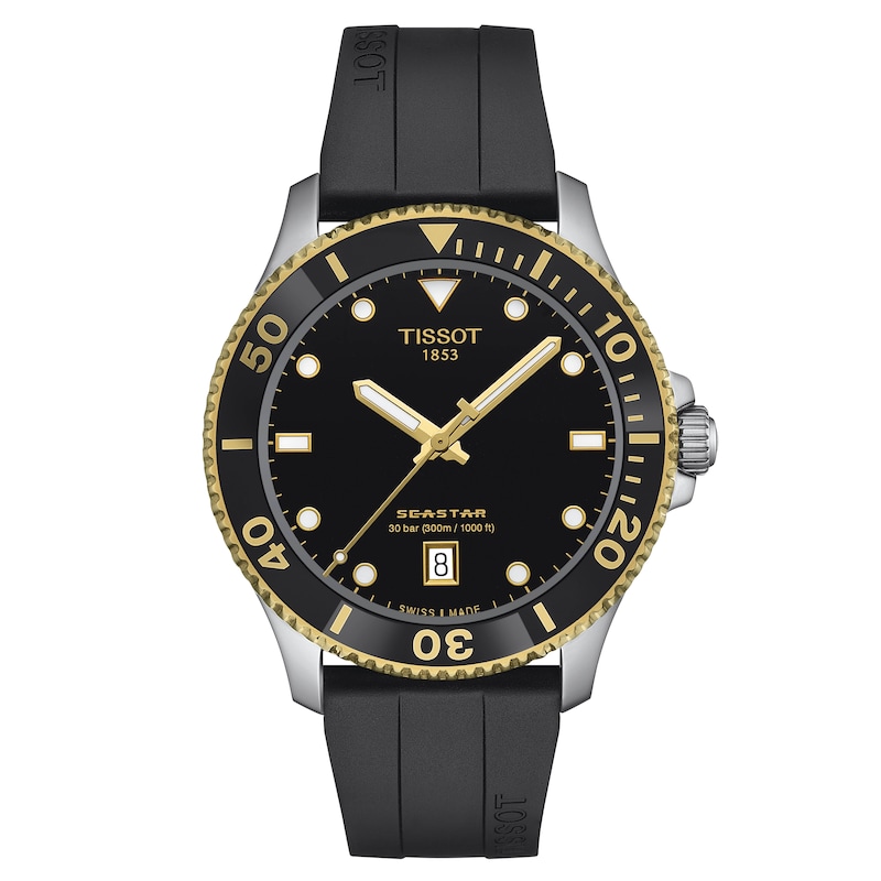 Main Image 1 of Tissot Seastar Quartz 1000 Black Rubber Strap Watch