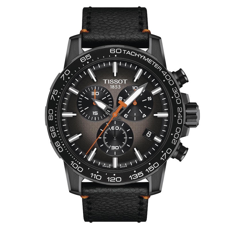 Main Image 1 of Tissot Supersport Chrono Black Leather Strap Watch