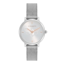 Olivia Burton Ladies' Ultra Slim Bees Mesh Bracelet Watch