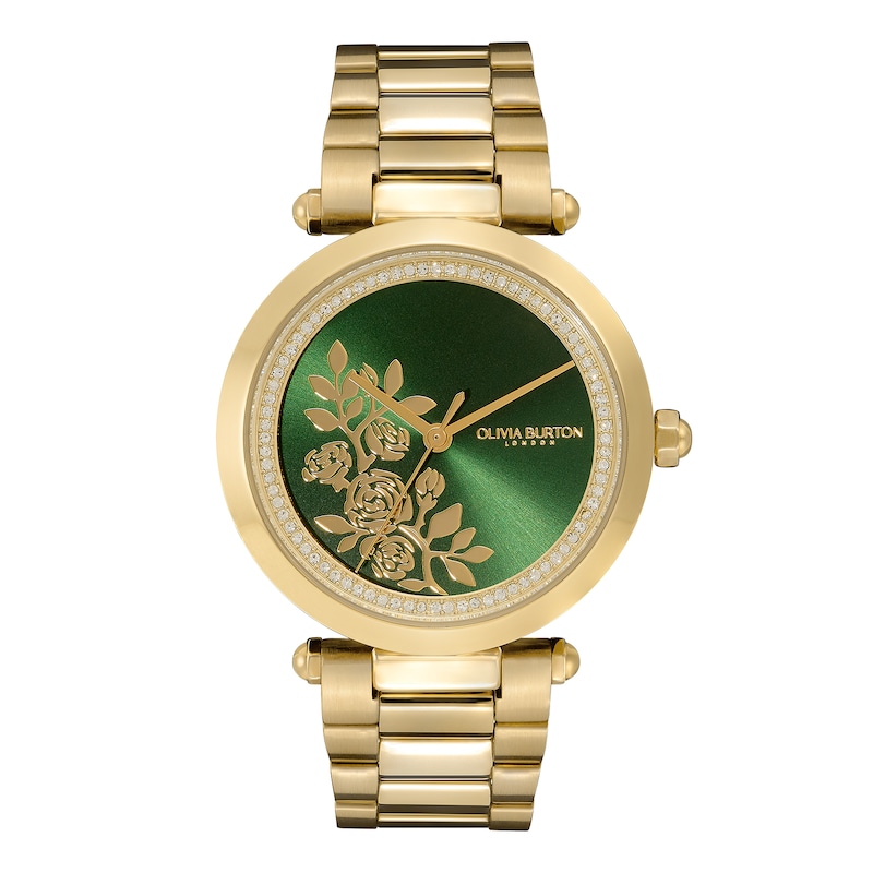 Main Image 1 of Olivia Burton Ladies' T-Bar Florals Gold Tone Watch