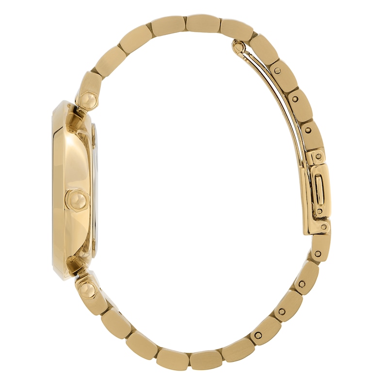 Olivia Burton Ladies' T-Bar Florals Gold Tone Watch