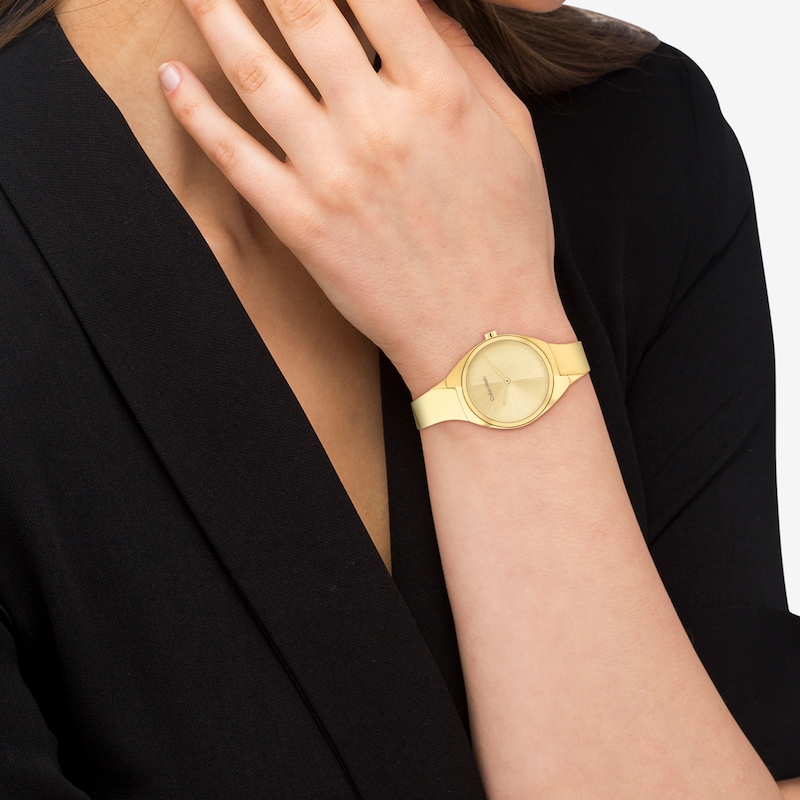 Main Image 4 of Calvin Klein Ladies' Gold IP Stainless Steel Bangle Watch