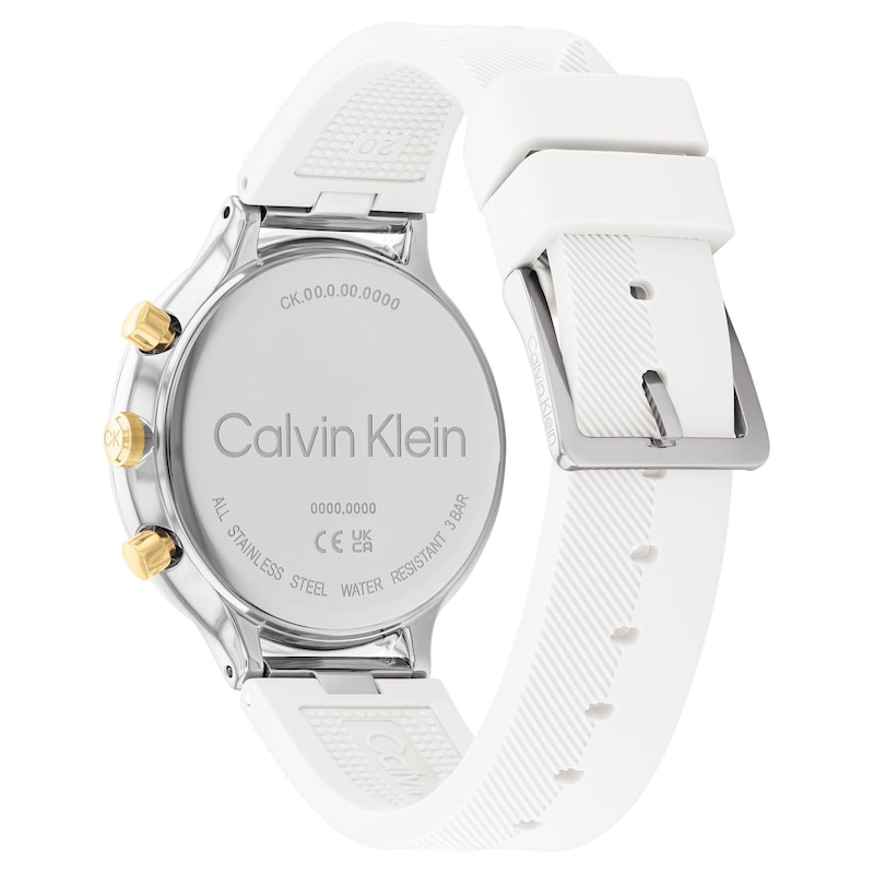 Calvin Klein Ladies' White Silicone Strap Watch