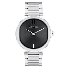 Calvin Klein Sensation Ladies' Black Dial Stainless Steel Watch