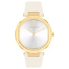 Thumbnail Image 1 of Calvin Klein Ladies' Silver Dial White Leather Strap Watch