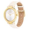 Thumbnail Image 2 of Calvin Klein Ladies' Silver Dial White Leather Strap Watch