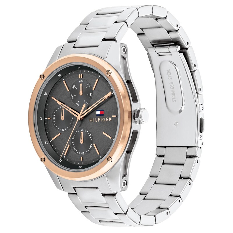 Main Image 2 of Tommy Hilfiger Men's Black Dial Tyler Stainless Steel Watch
