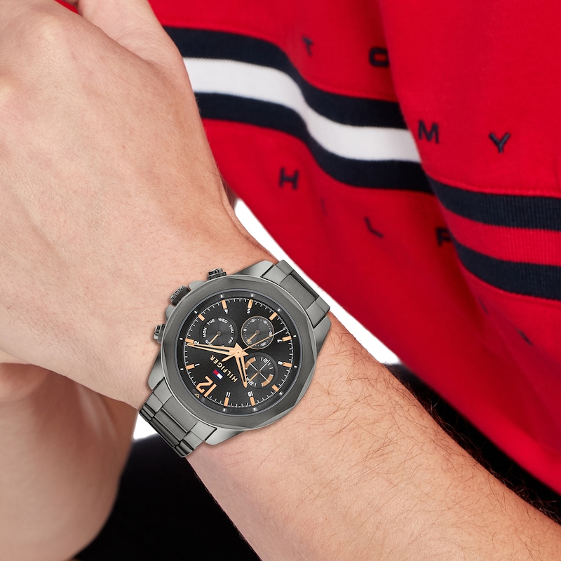 Main Image 4 of Tommy Hilfiger Gunmetal IP Stainless Steel Bracelet Watch