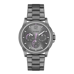 HUGO #IMPRESS Ladies' Grey IP Bracelet Watch