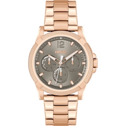 HUGO #IMPRESS Ladies' Carnation Gold Tone Bracelet Watch