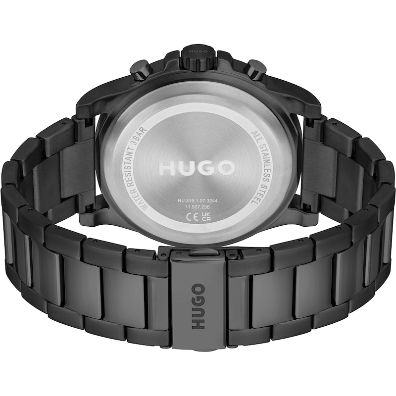 Main Image 2 of HUGO #IMPRESS Men's Black IP Bracelet Watch