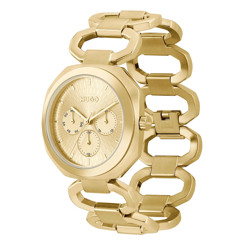 Main Image 3 of HUGO #INTENSE Ladies' Gold IP Fancy Bracelet Watch