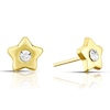Thumbnail Image 1 of Children's 9ct Yellow Gold Crystal Star Stud Earrings