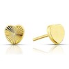 Thumbnail Image 1 of Children's 9ct Yellow Gold Diamond Cut Sunburst Heart Stud Earrings