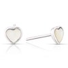 Thumbnail Image 1 of Children's Sterling Silver Mother Of Pearl Heart Earrings