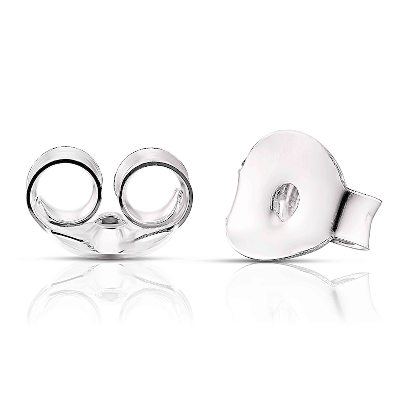 Main Image 2 of Children's Sterling Silver Mother Of Pearl Heart Earrings