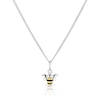 Thumbnail Image 1 of Children's Sterling Silver Yellow Enamel Bee Pendant