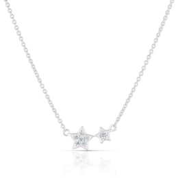 Children's Sterling Silver Cubic Zirconia Star Necklace
