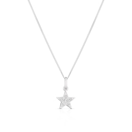 Children's Sterling Silver Cubic Zirconia Star Pendant