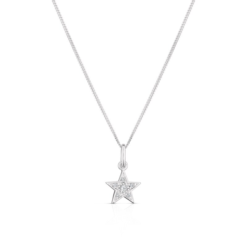 Children's Sterling Silver Cubic Zirconia Star Pendant