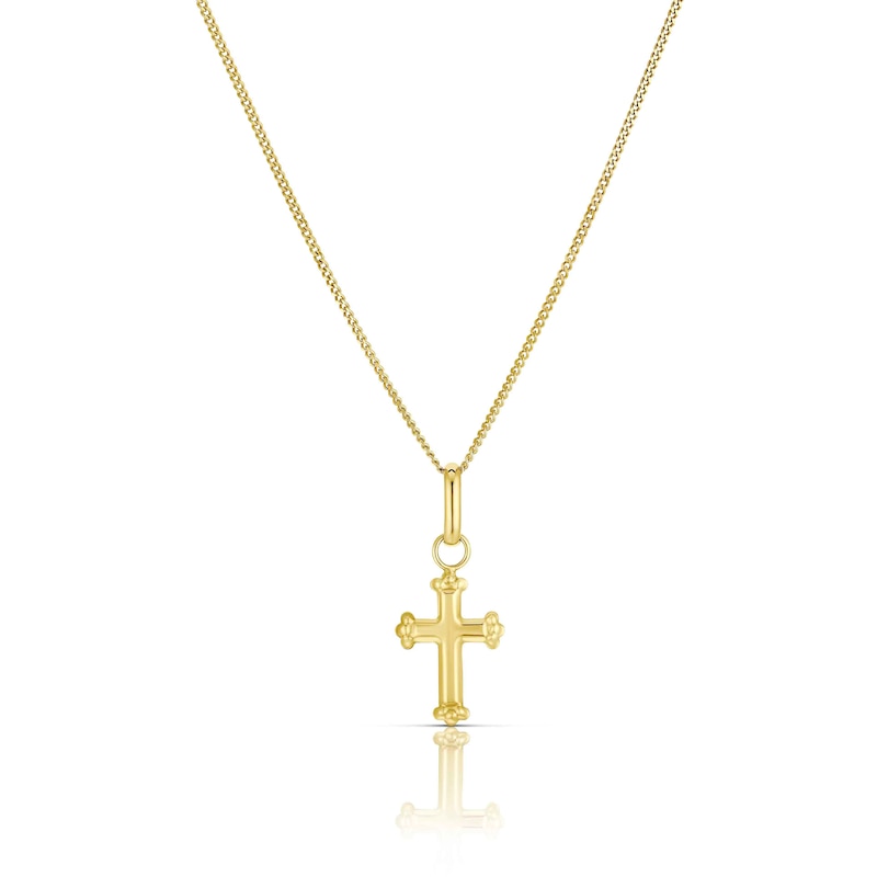 Main Image 1 of Children's 9ct Yellow Gold Small Cross Pendant