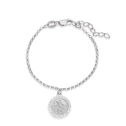 Children's Sterling Silver St. Christopher Bracelet