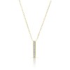 Thumbnail Image 0 of 9ct Yellow Gold Cubic Zirconia Bar Pendant