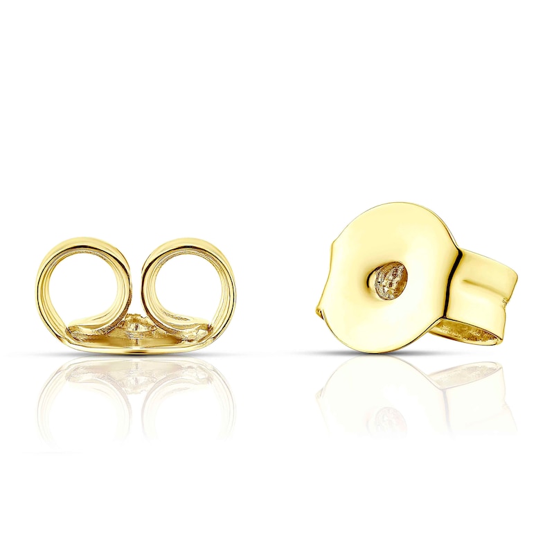 Main Image 2 of 9ct Yellow Gold Cubic Zirconia Curved Bar Stud Earrings