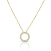 Thumbnail Image 1 of 9ct Yellow Gold Cubic Zirconia Circle Halo Pendant