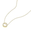 Thumbnail Image 2 of 9ct Yellow Gold Cubic Zirconia Circle Halo Pendant