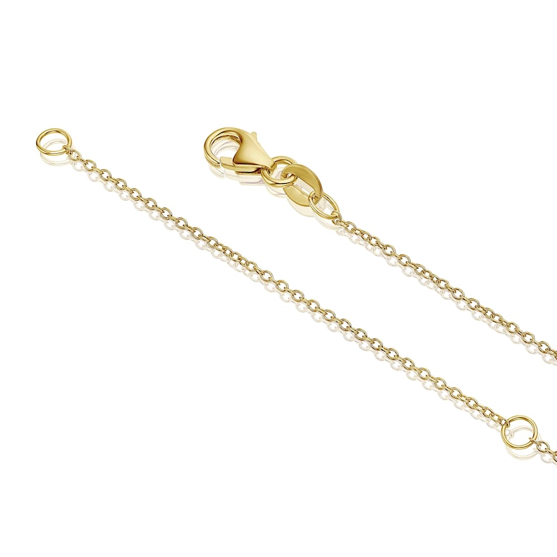 Main Image 3 of 9ct Yellow Gold Cubic Zirconia Cushion Halo Pendant