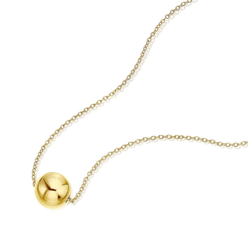 9ct Yellow Gold Ball Charm Necklace