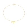 Thumbnail Image 1 of 9ct Yellow Gold Sparkle Rectangle Necklet