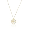 Thumbnail Image 0 of 9ct Yellow Gold Mother Of Pearl & CZ Clover Necklace