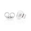 Thumbnail Image 1 of Sterling Silver Pearl & Cubic Zirconia Circle Stud Earrings