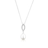 Thumbnail Image 1 of Sterling Silver Pearl & Cubic Zirconia Necklace