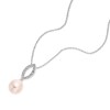 Thumbnail Image 2 of Sterling Silver Pearl & Cubic Zirconia Necklace