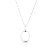 Thumbnail Image 1 of Sterling Silver Pearl Open Circle Pendant