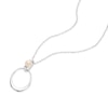 Thumbnail Image 1 of Sterling Silver Pearl Open Circle Pendant