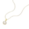 Thumbnail Image 1 of 9ct Yellow Gold Pearl & Cubic Zirconia Halo Pendant