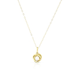 9ct Yellow Gold Pearl Knot Pendant