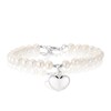 Thumbnail Image 1 of Sterling Silver Pearl Puff Heart Bracelet