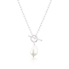 Thumbnail Image 1 of Sterling Silver Pearl T-Bar Necklace