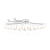 Thumbnail Image 1 of Sterling Silver Pearl Chain Bolo Bracelet