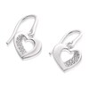 Thumbnail Image 2 of Sterling Silver Cubic Zirconia Polished Heart Drop Earrings