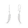 Thumbnail Image 1 of Sterling Silver Feather Drop Earrings