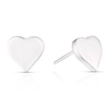 Thumbnail Image 0 of Sterling Silver Plain Heart Stud Earrings