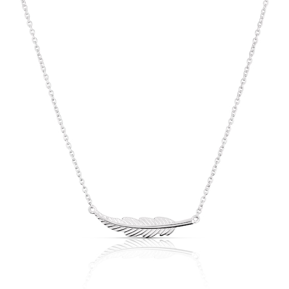 Sterling Silver Feather Necklace