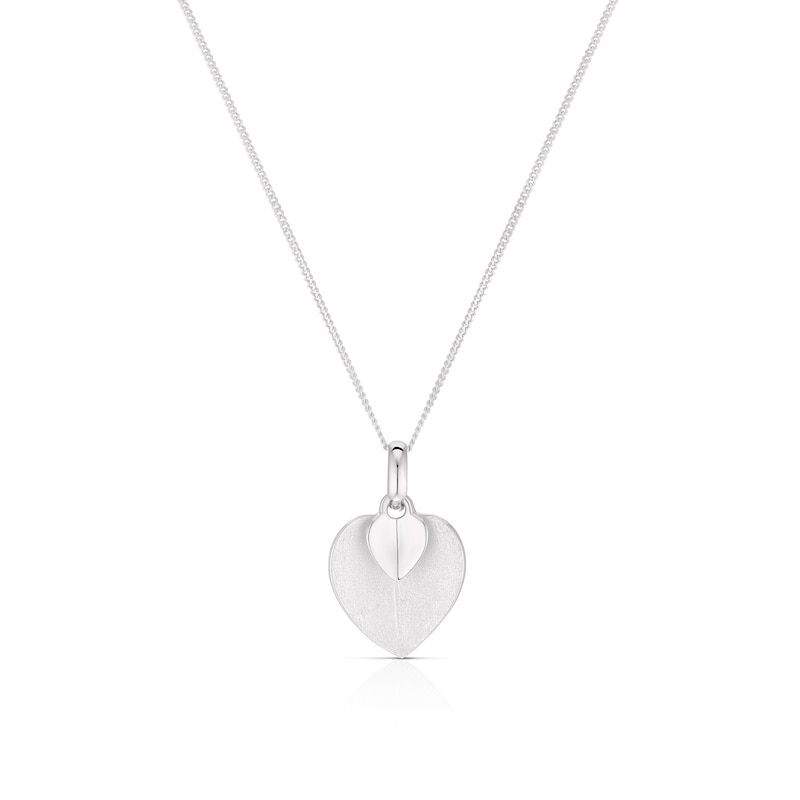 Main Image 1 of Sterling Silver Double Heart Pendant