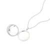 Thumbnail Image 2 of Sterling Silver Mother Of Pearl & CZ Locket
